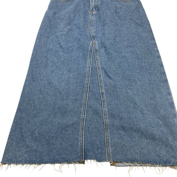 Sincerely Jules Y2K Dress Womens L Denim Strapless Cropped Wide Leg Smocked - Picture 2 of 14